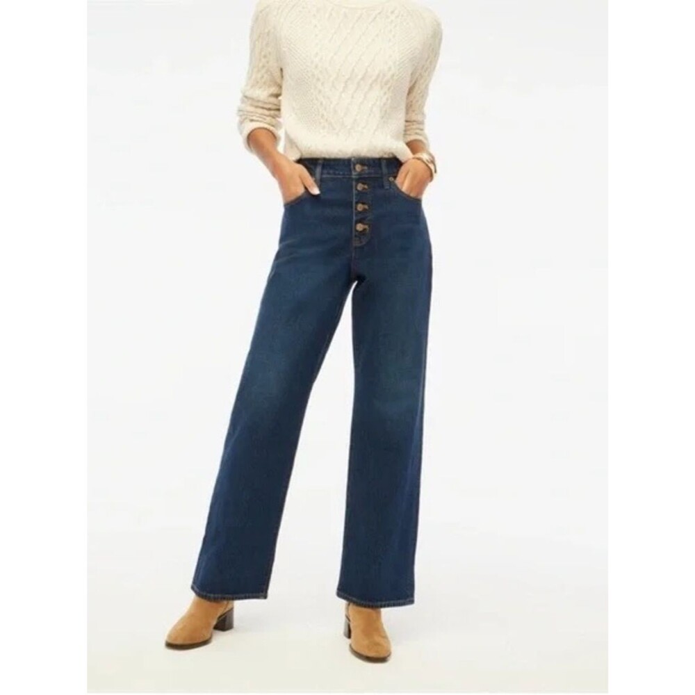 J. Crew RE-96 IDG ’96 Flare Jeans Size 28 Dark Wash Button Fly Unworn